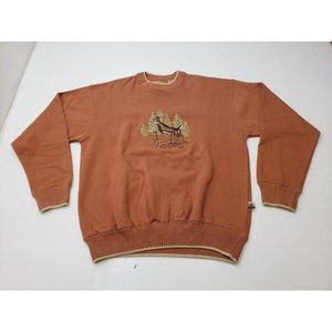 Outdoor Life Rust Sweater with Embroidered Design